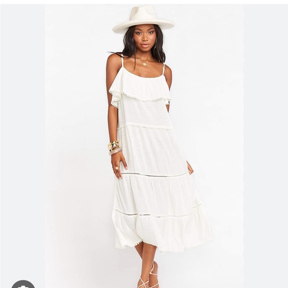 NWT Mumu Ambrose Midi White Dress - Picture 2 of 11